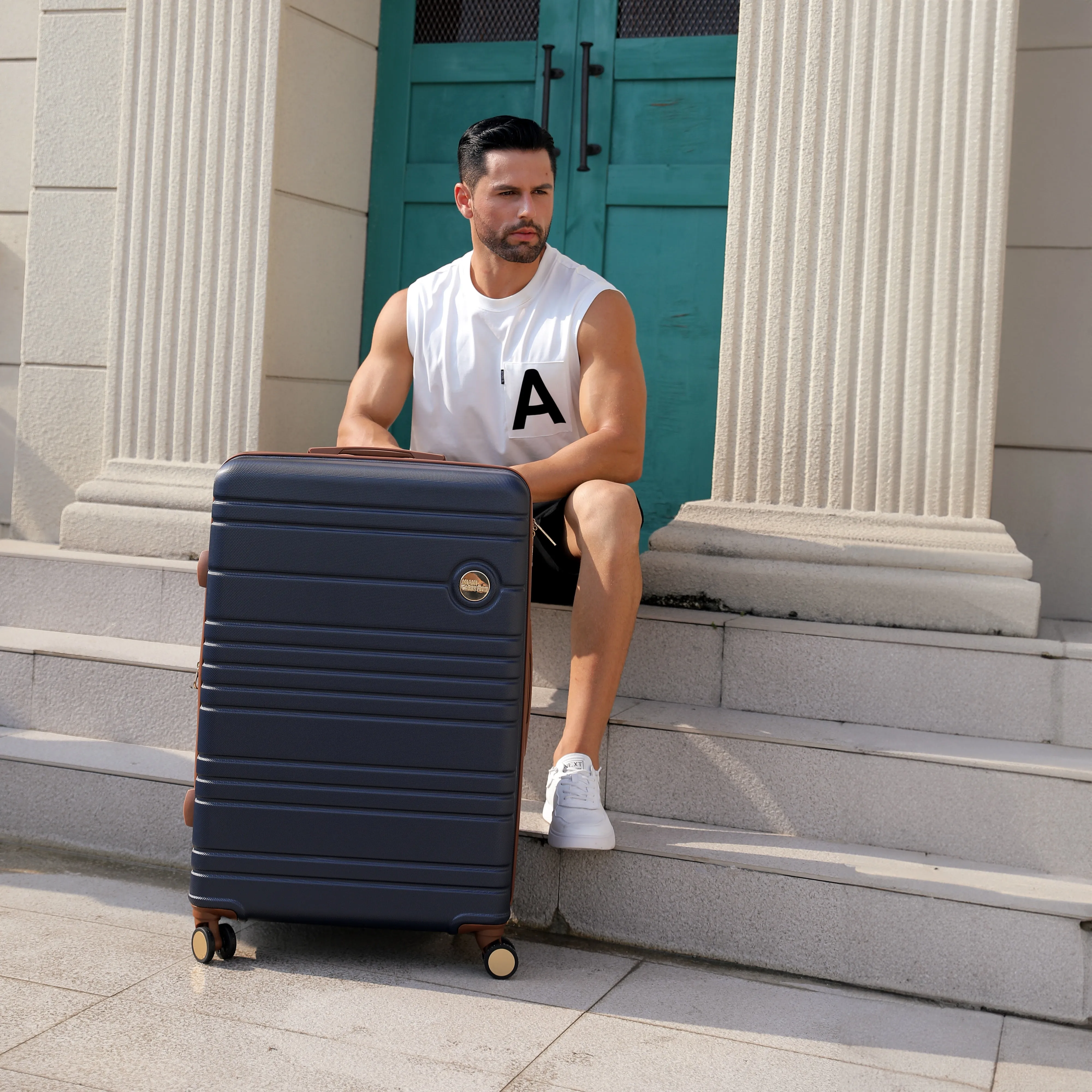 Expandable Spinner Luggage Set - Navy