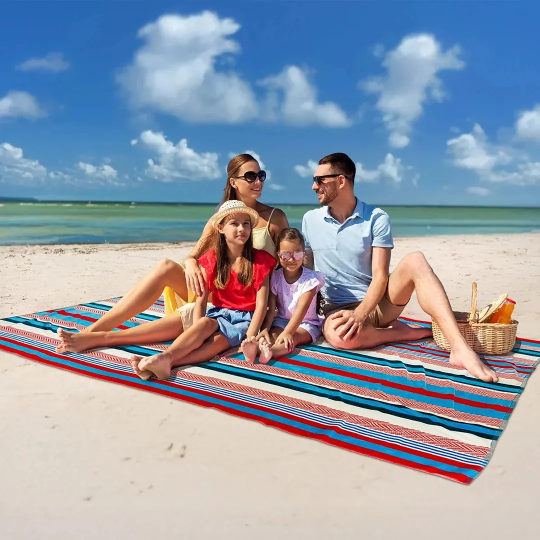 Extra-Large Cotton Beach Towel - Patriotic Design - Image 2