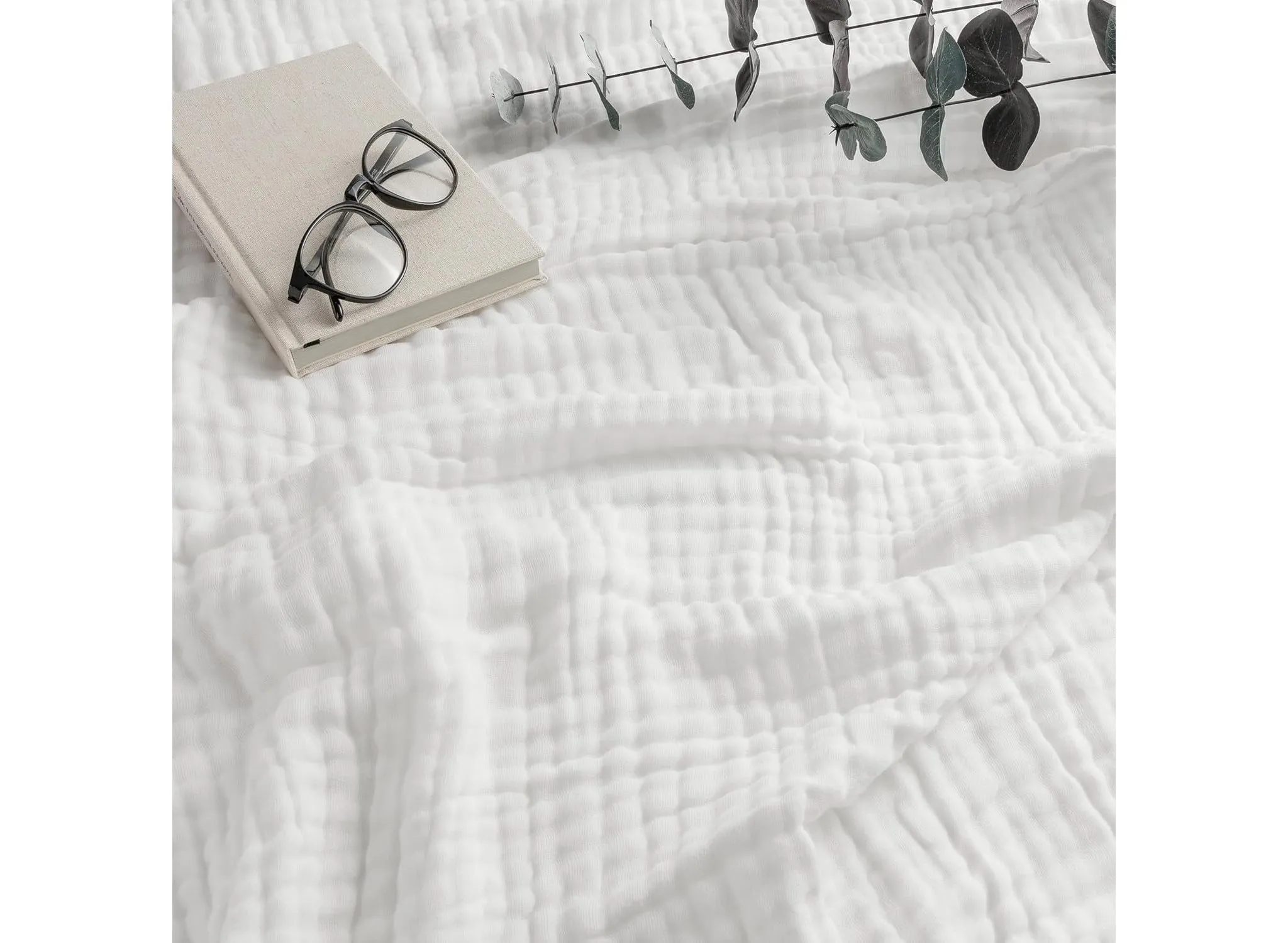 Extra Large Muslin Blanket - White - Image 2
