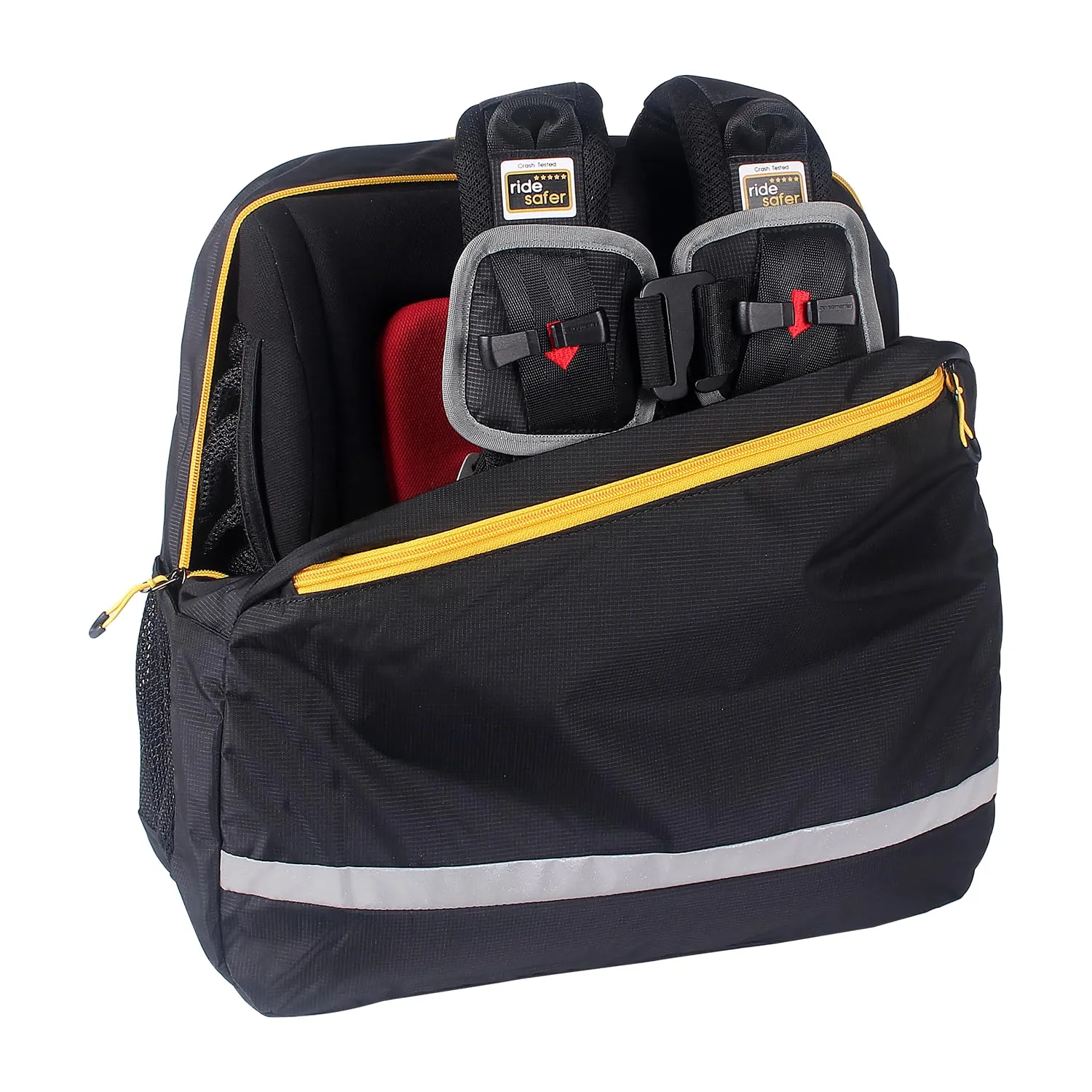 Extra Small Black RideSafer Travel Vest & TravelSmarter Booster Seat Combo, Lightweight, Compact, Portable Car Seat - Perfect for Travel and Everyday Child Safety - Image 3