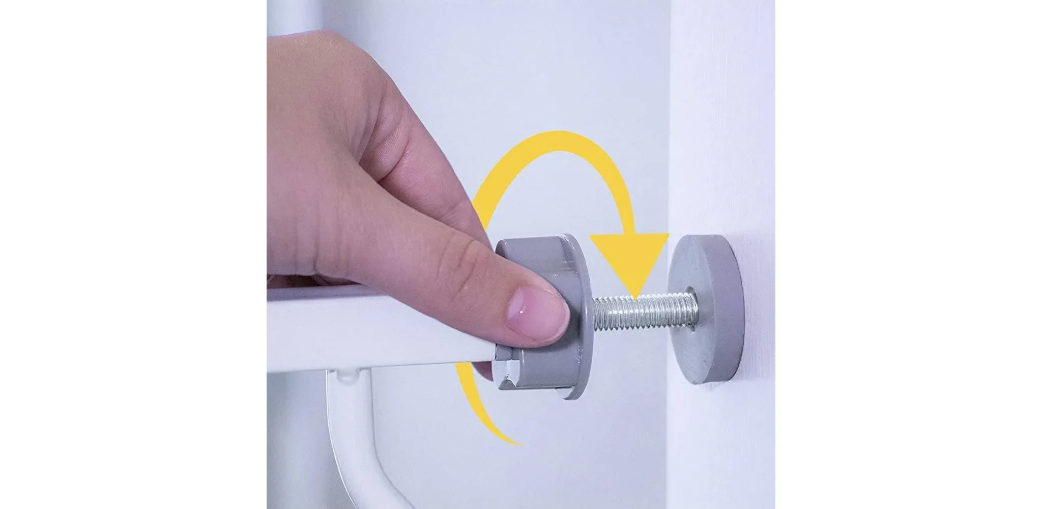 Extra Tall Easy Step Metal Walk Through Baby Gate - White - Image 3