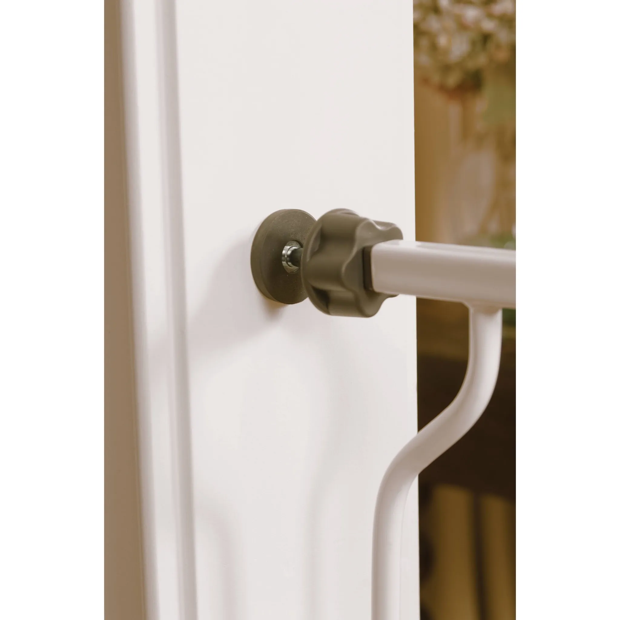 Extra Tall Easy Step Metal Walk Through Baby Gate - White - Image 4