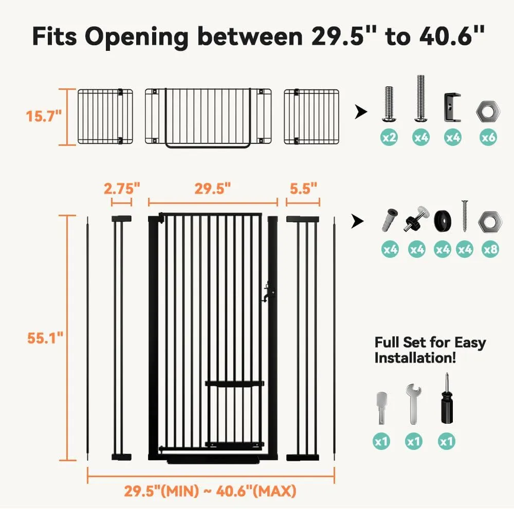 Extra Tall Gate, 29.5-40.6" - Image 5