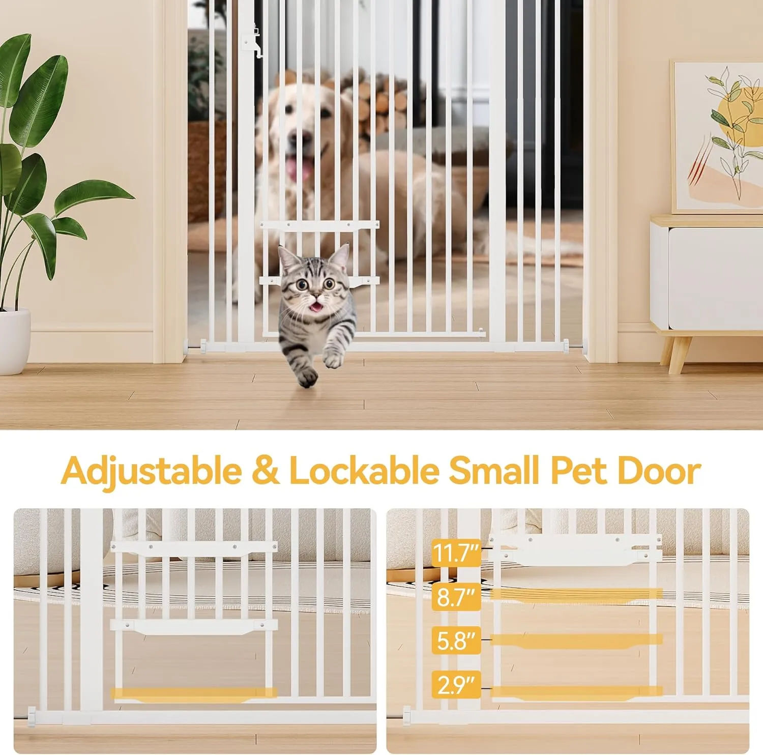 Extra Tall Pet Gate - White - Image 3