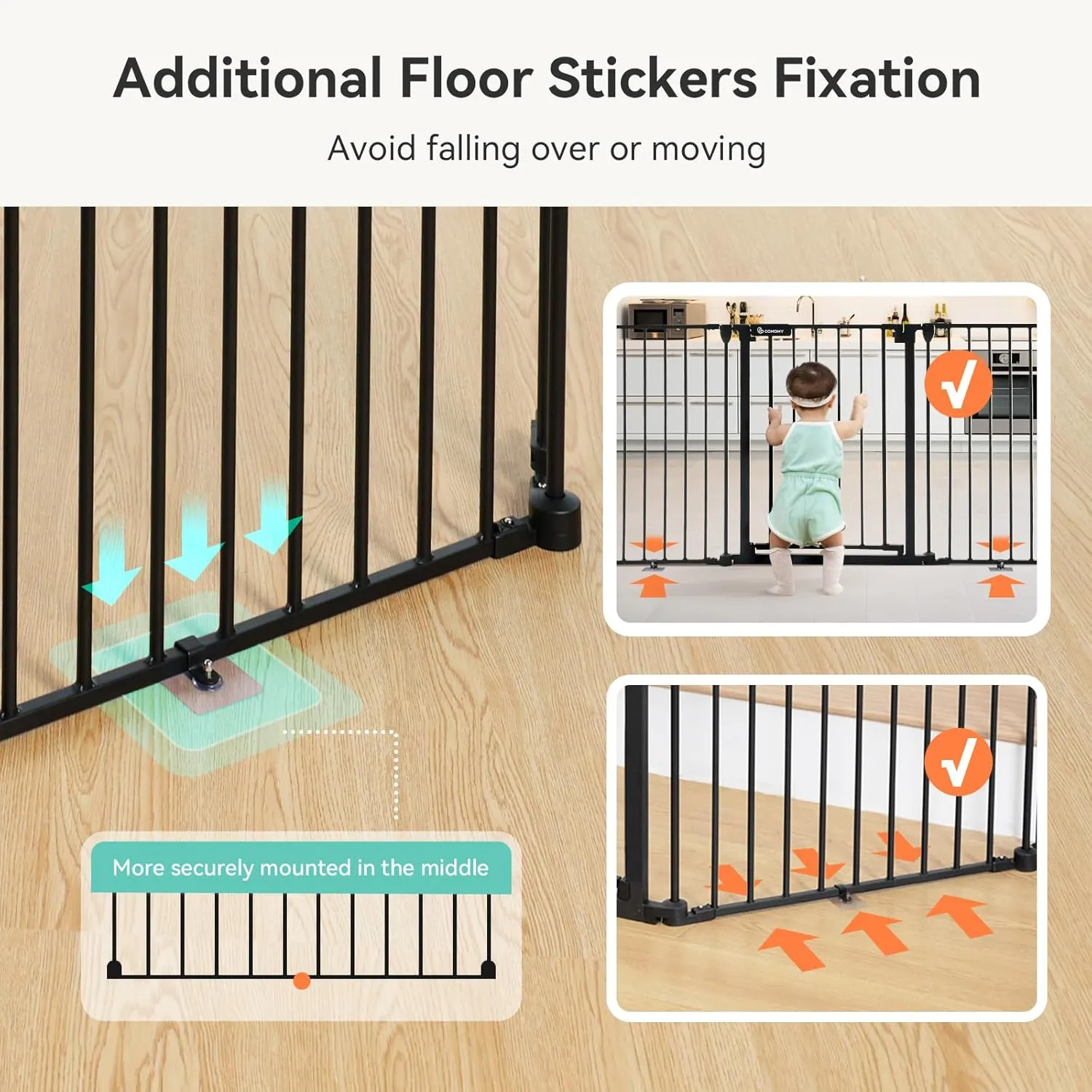 Extra Wide Baby Gate - Black - Image 5