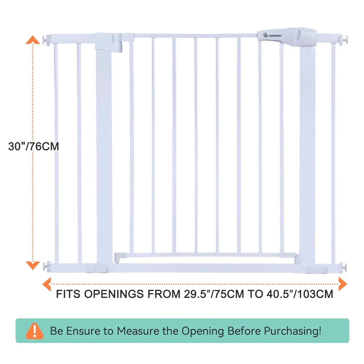 Extra Wide Baby Gate - White
