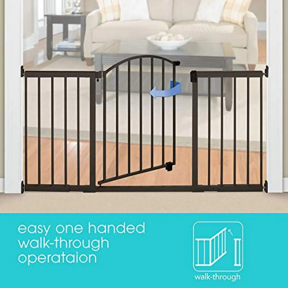 Extra Wide Safety Pet and Baby Gate, Wide, 36 Tall- Bronze - Image 2