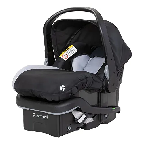 EZ-Lift 35 Plus Ergonomic Lightweight Rear Facing Infant Car Seat with Multi Position Base and Cozy Cover - Stormy Gray/Black