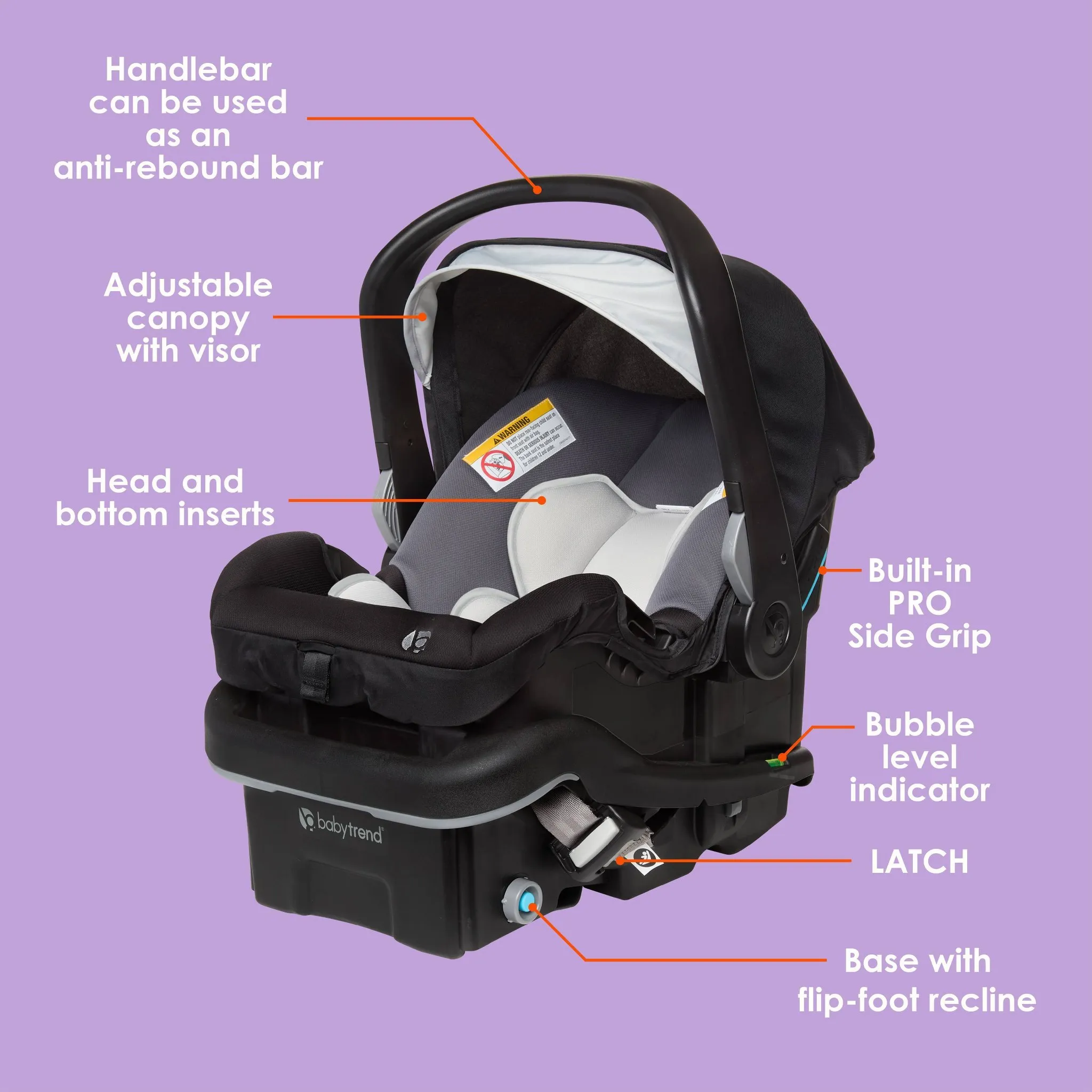 EZ-Lift PRO Infant Car Seat - Madrid Black - Image 2