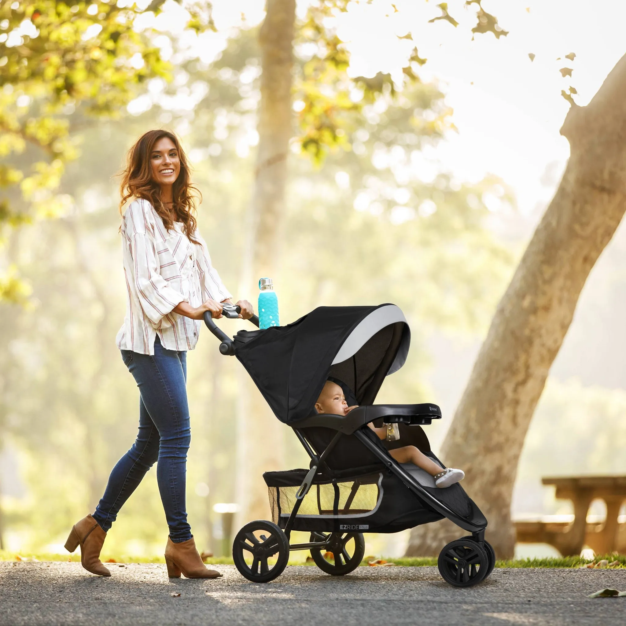 EZ Ride PLUS Travel System with EZ-Lift Infant Car Seat - Carbon Black - Image 6
