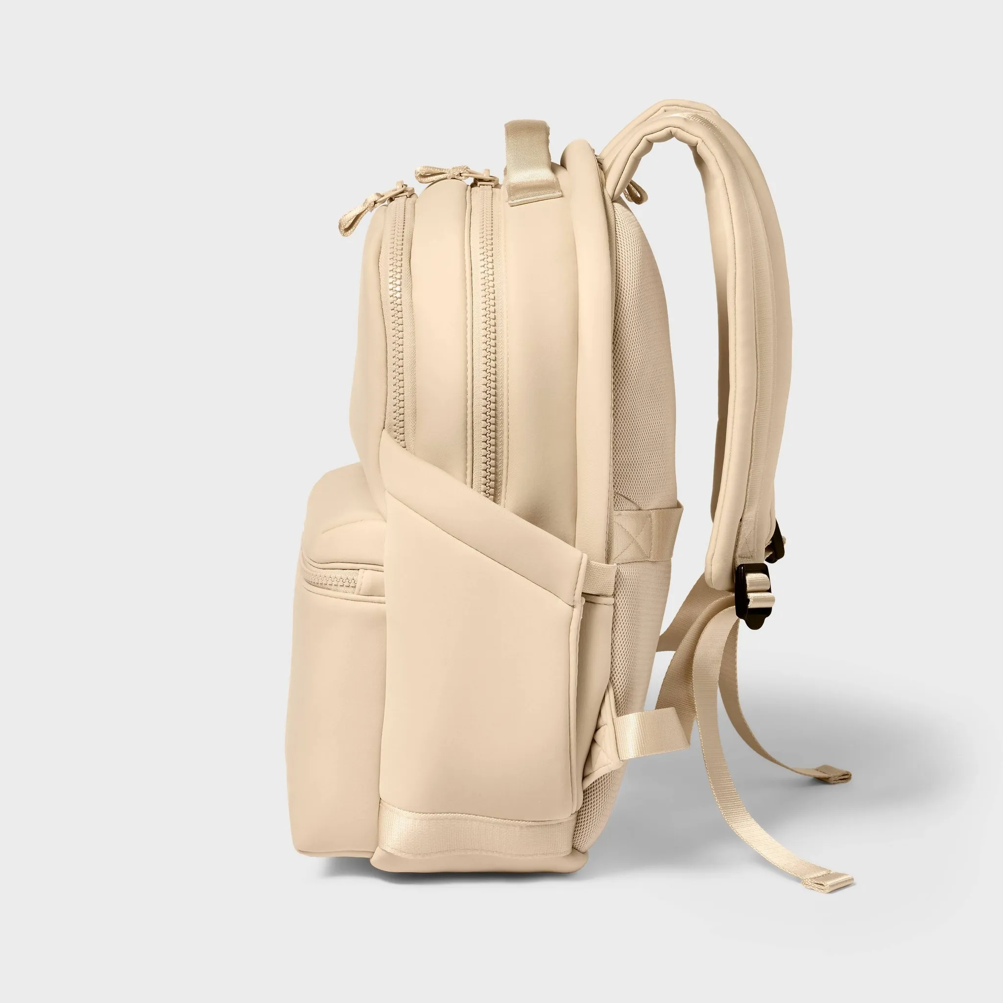 Faux Neoprene Backpack - Tan - Image 2