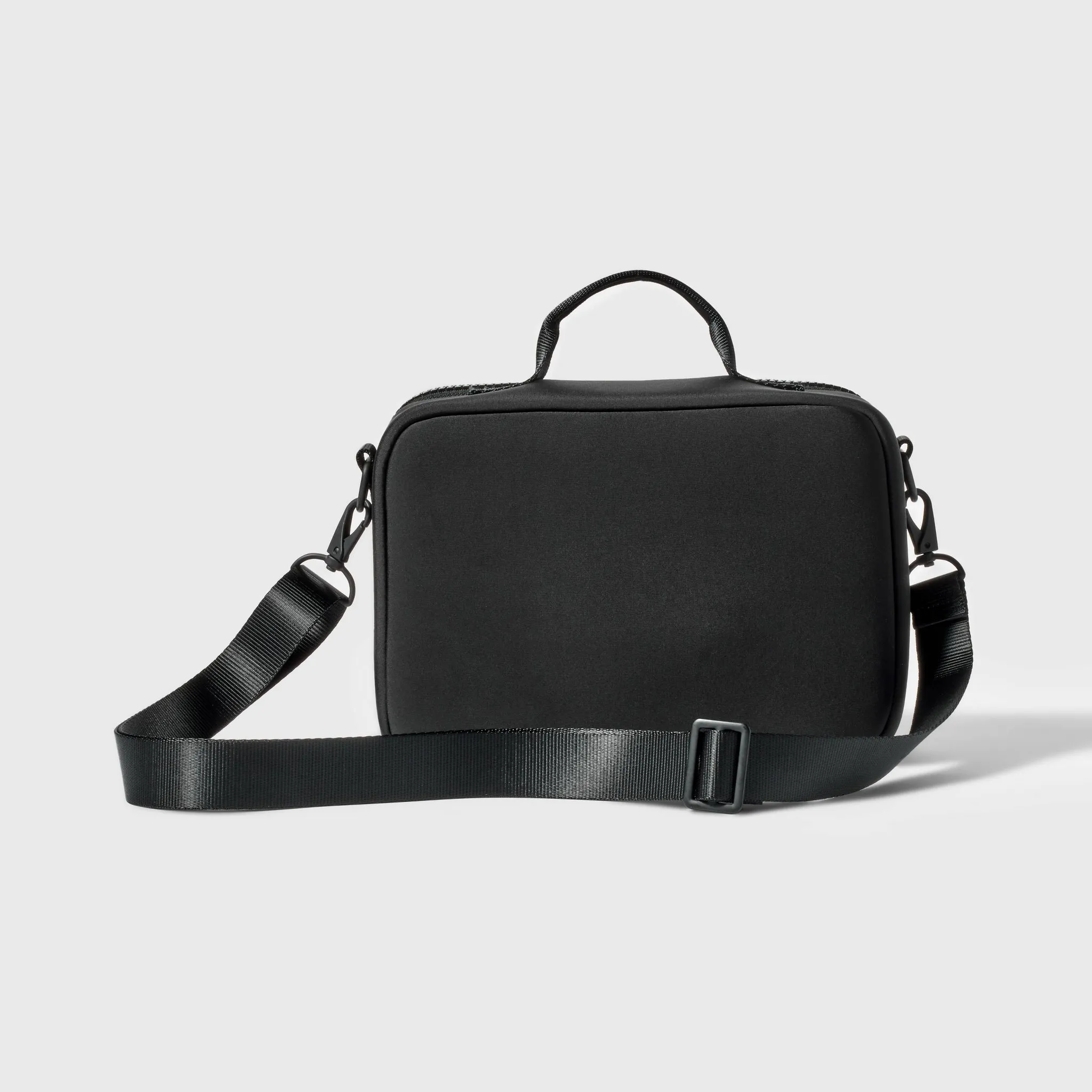 Faux Neoprene Lunch Tote - Black - Image 3