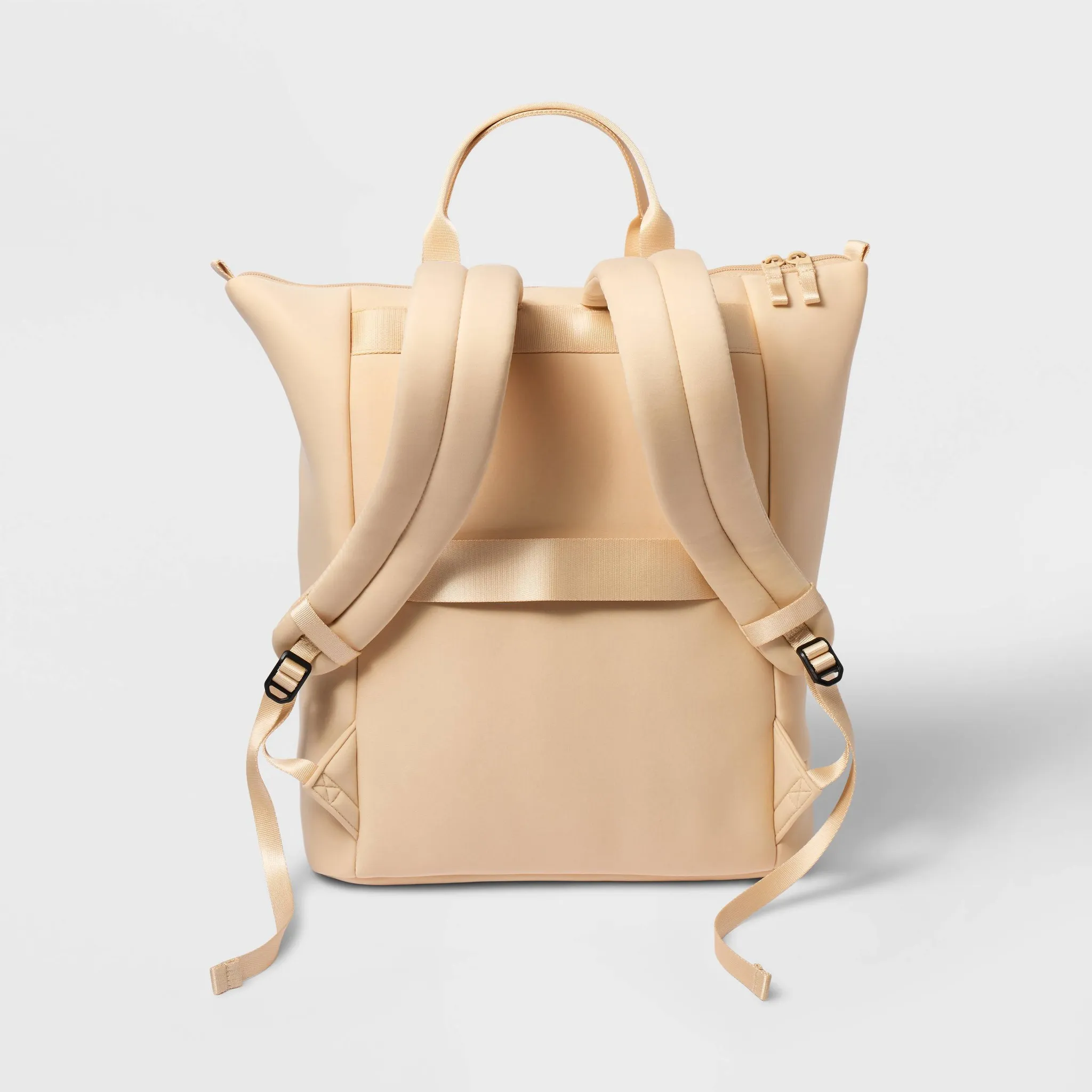 Faux Neoprene Tote Backpack - ™ Tan: Water Repellent Softside - Image 2