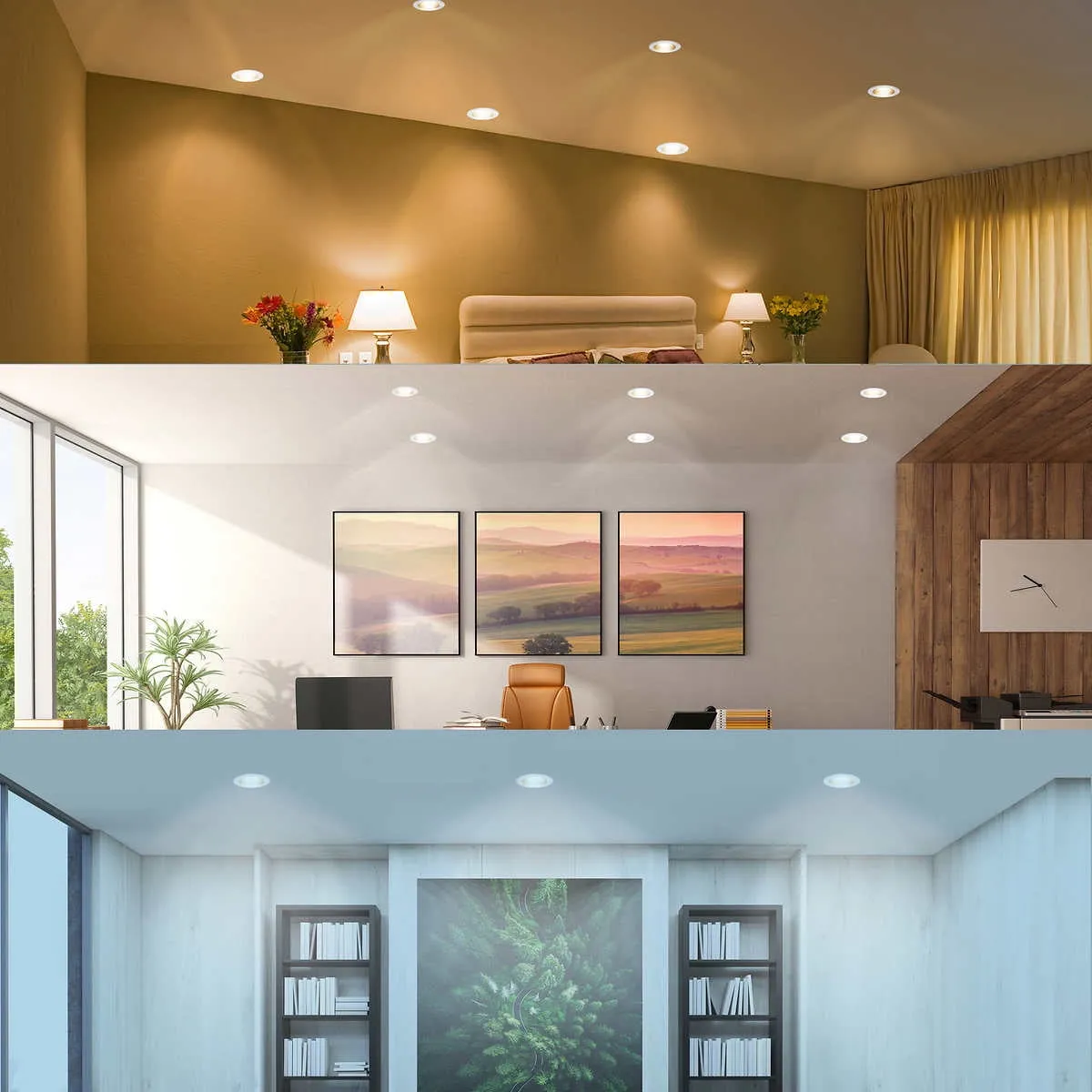 Feit Electric 75W Replacement 5-CCT LED Recessed Downlight - Dimmable, 4 Pack - Image 3