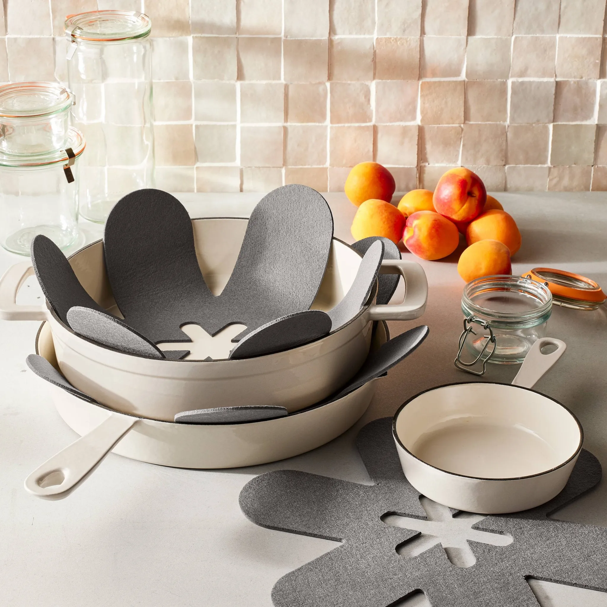Felt Pan Protectors - Gray - Image 2