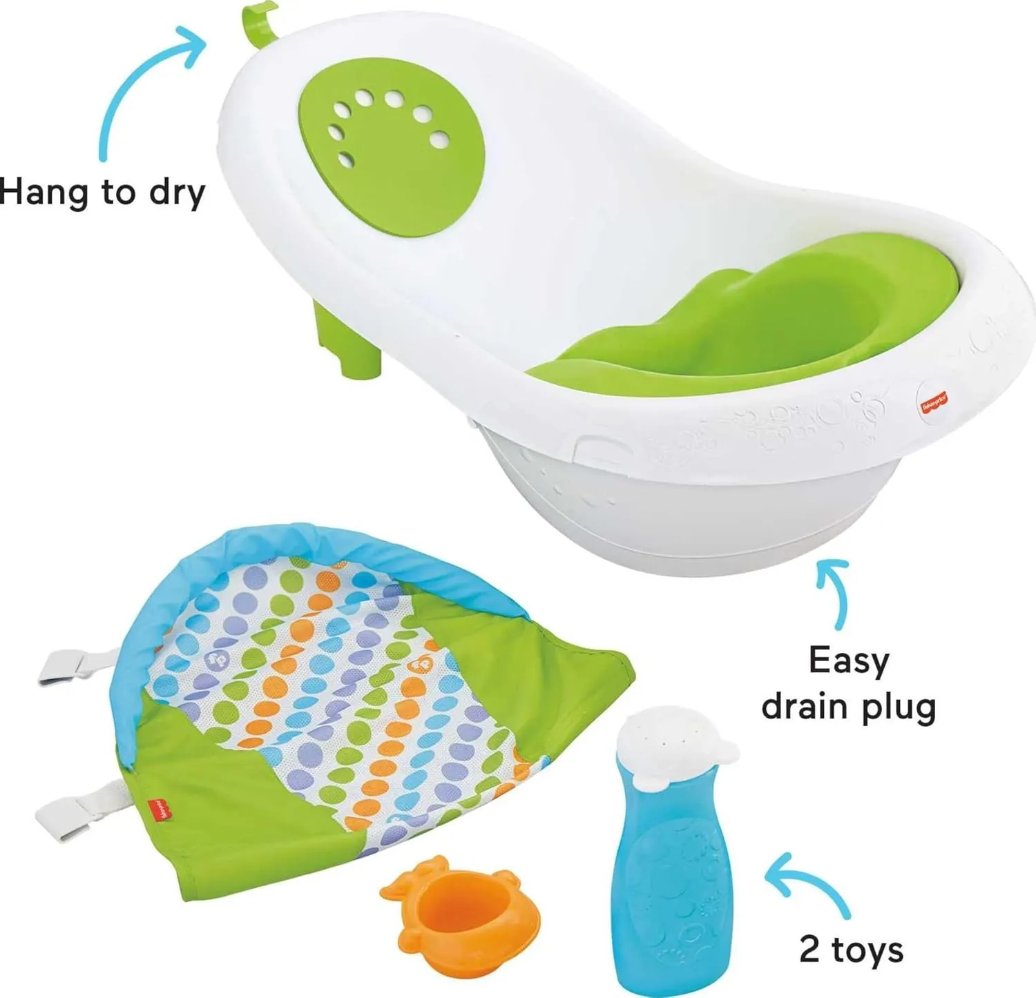 Fisher-Price Baby to Toddler Bath 4-In-1 Sling ‘N Seat Tub - Image 5