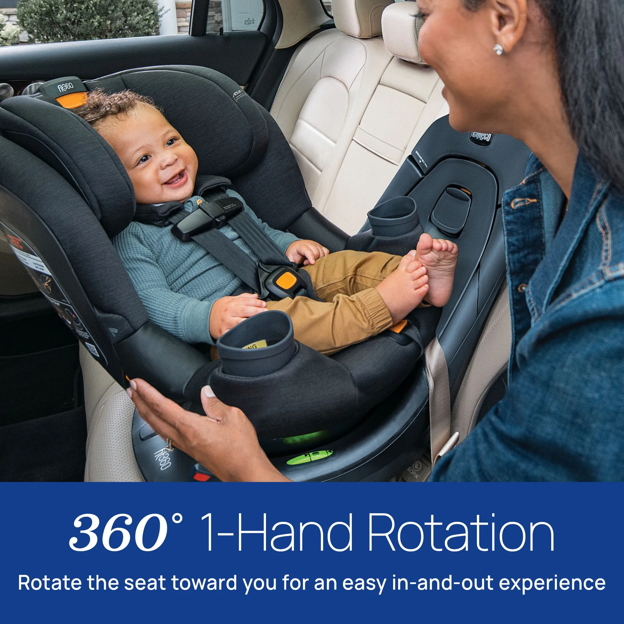 Fit360 ClearTex Rotating Convertible Car Seat - Titanium - Image 2