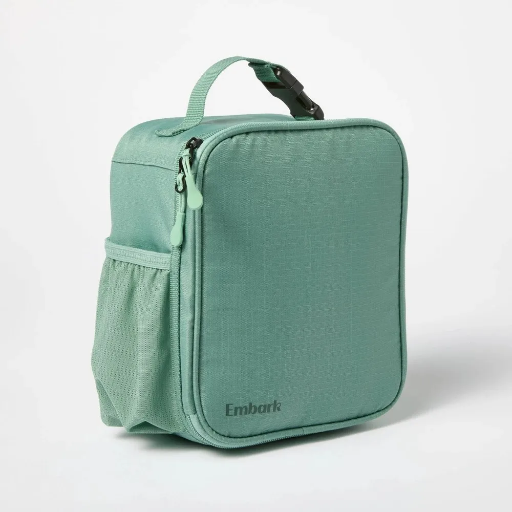 Flip-Down Square Lunch Bag - Sage Green