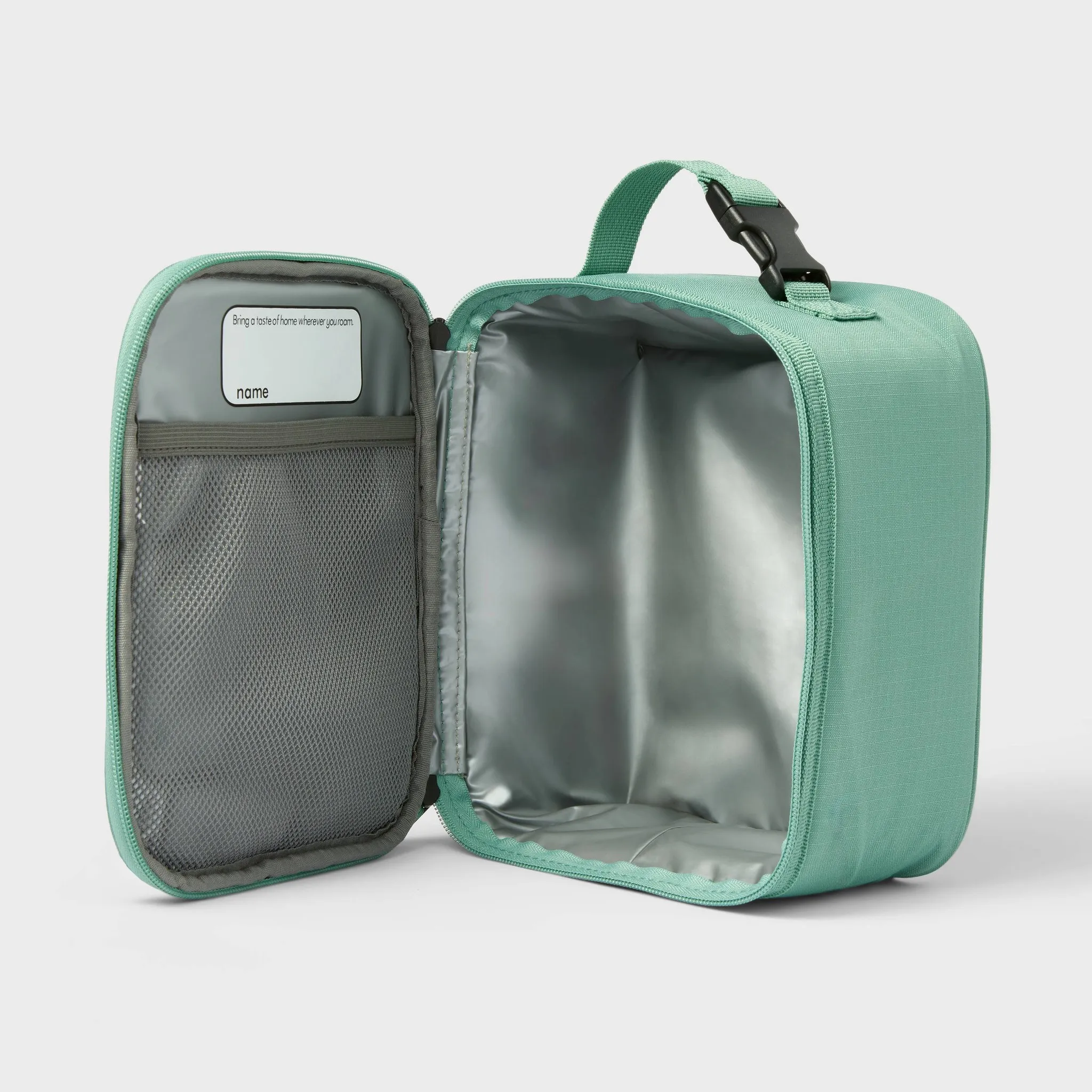 Flip-Down Square Lunch Bag - Sage Green - Image 2