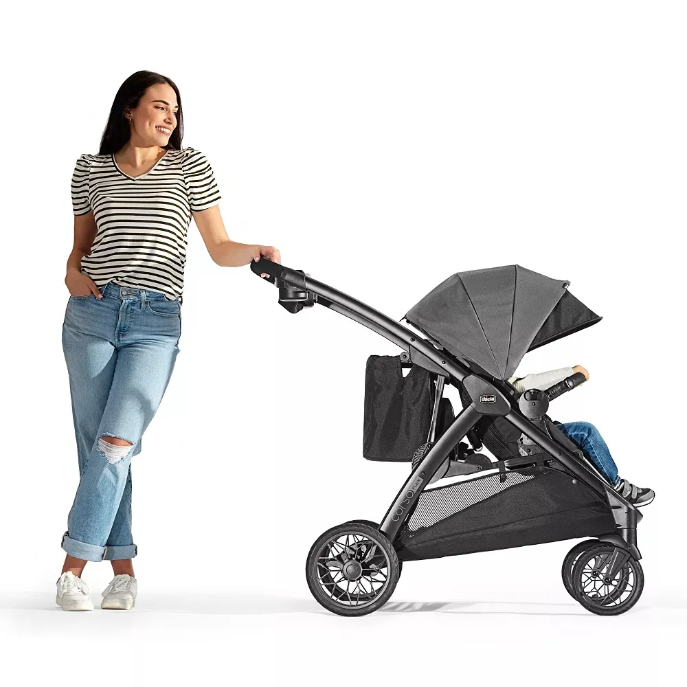 (Floor Model) Corso Flex Convertible Stroller - Legend Black - Image 4