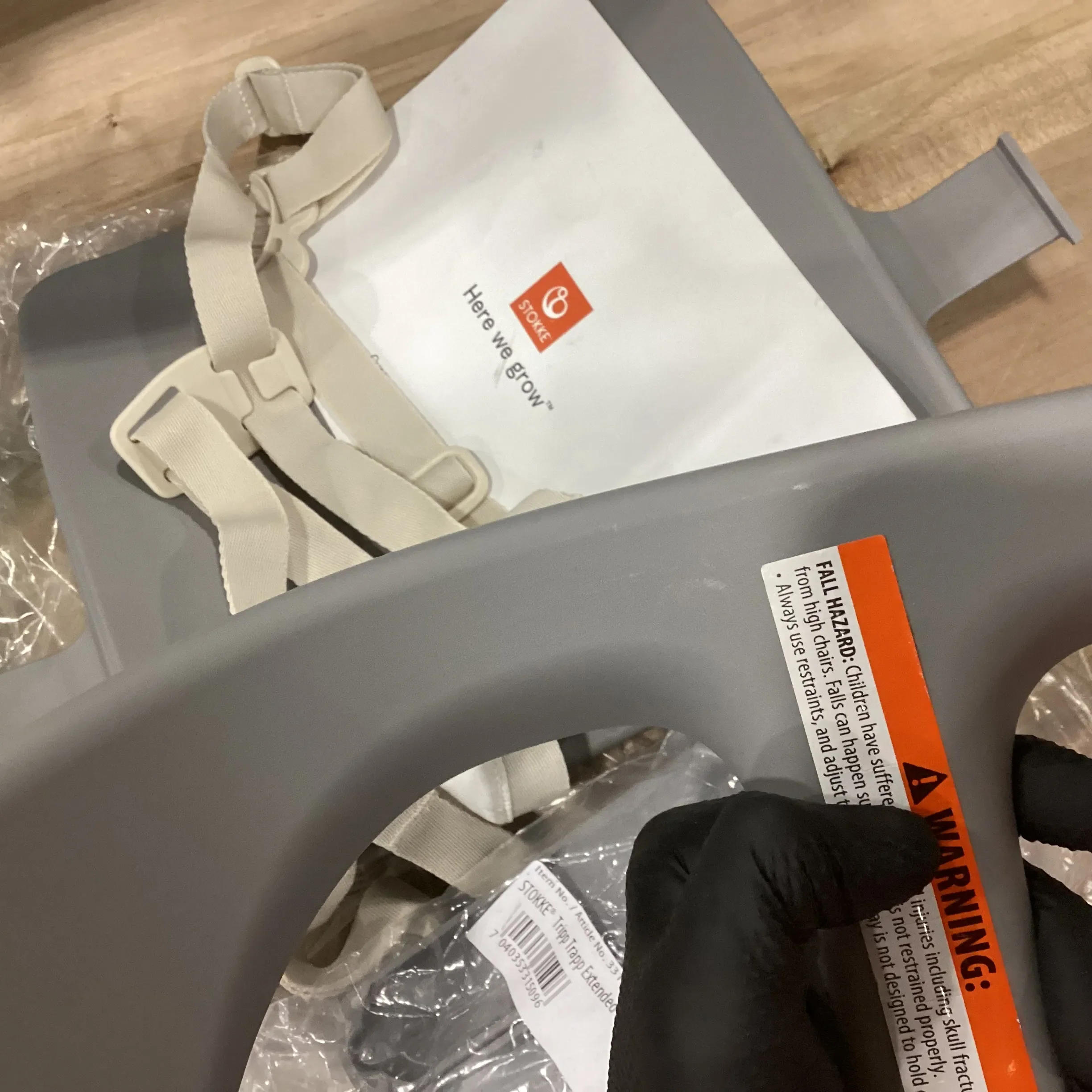(Floor Model) Tripp Trapp Baby Set - Storm Grey - Image 9