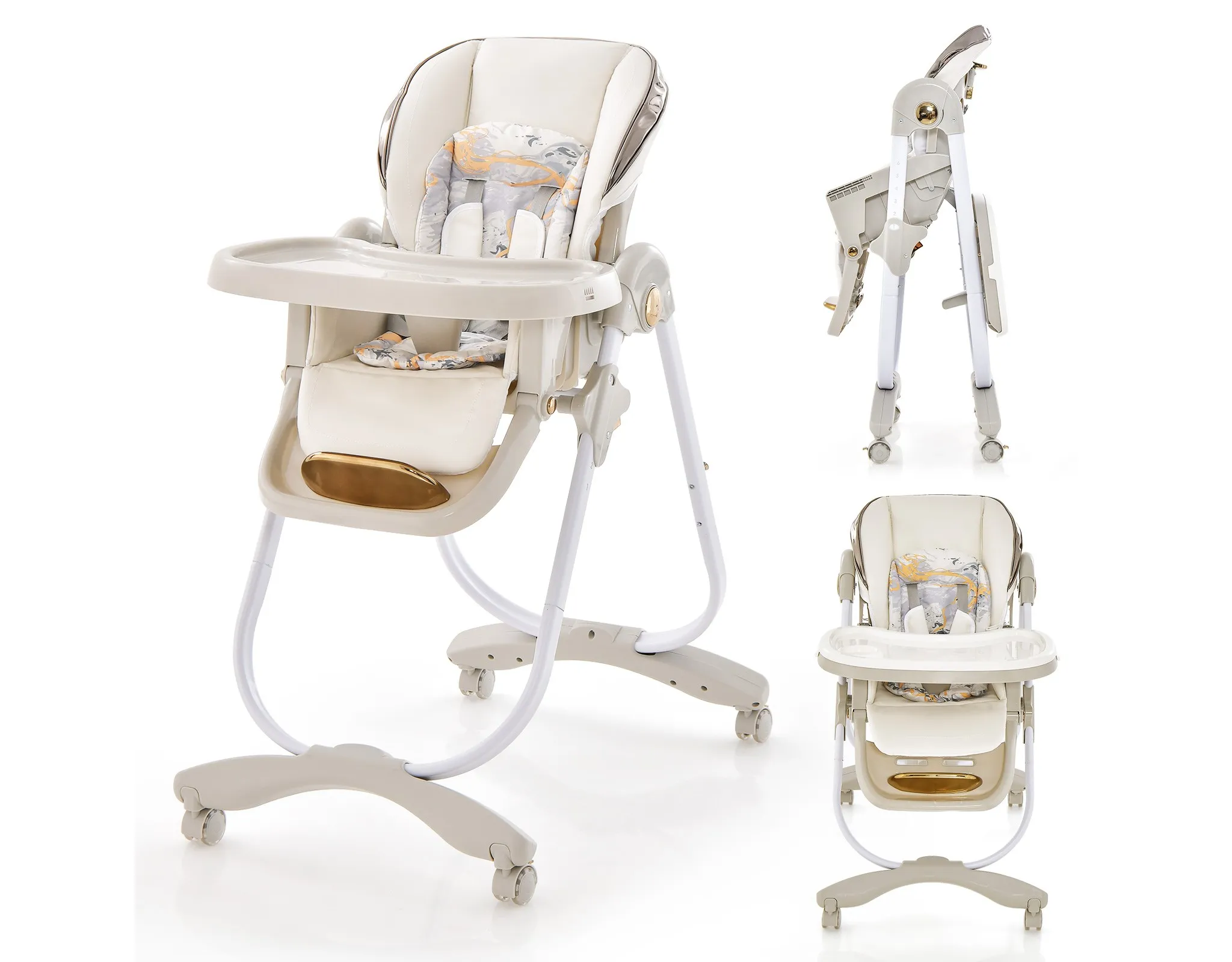 Foldable Baby High Chair - Gray