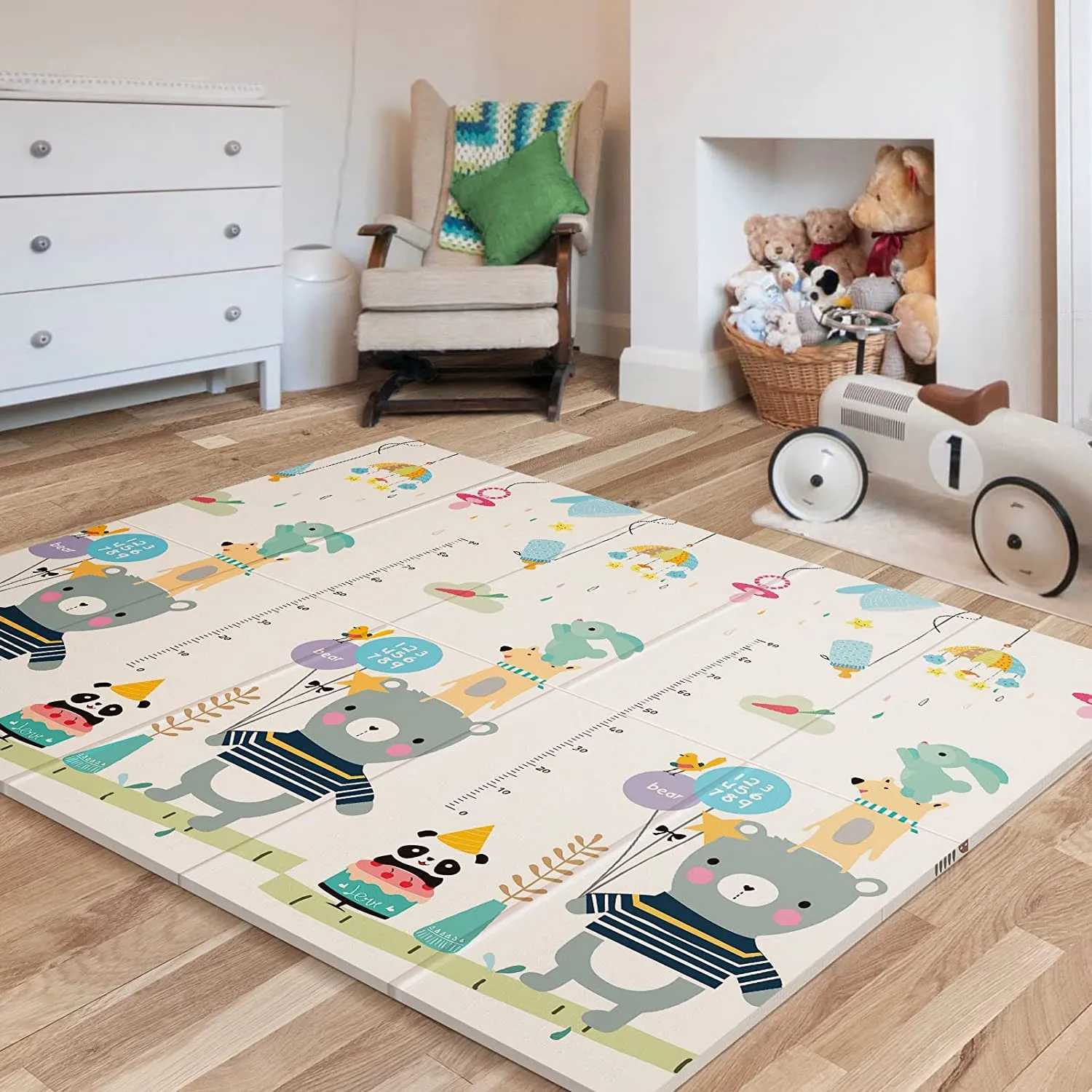 Foldable Foam Kids Play Mat - Bear & Tree