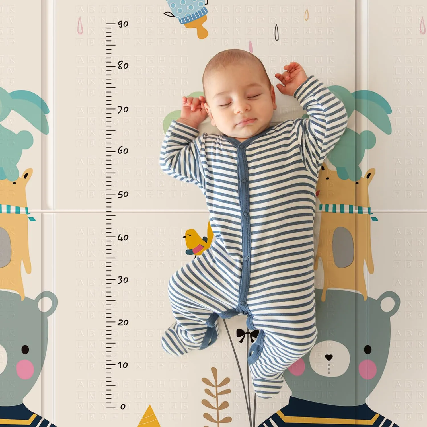 Foldable Foam Kids Play Mat - Bear & Tree - Image 3
