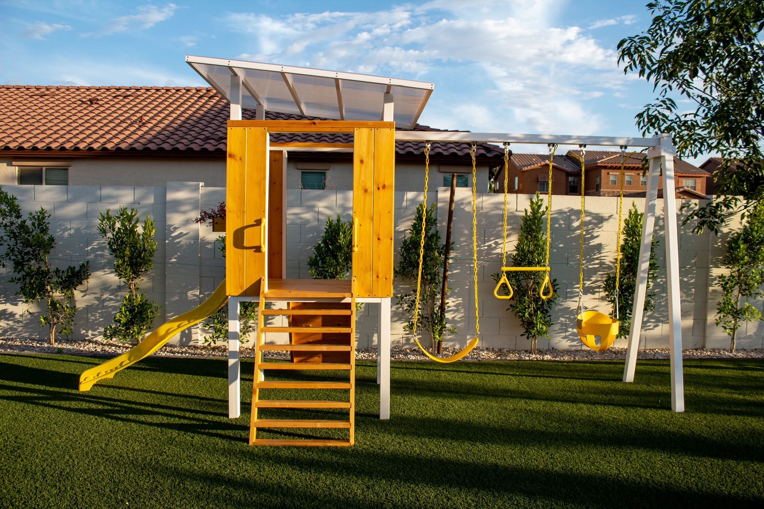 Forest - Modern Backyard Outdoor Swing Set 2 Swings and Trapeze Bar - Image 21
