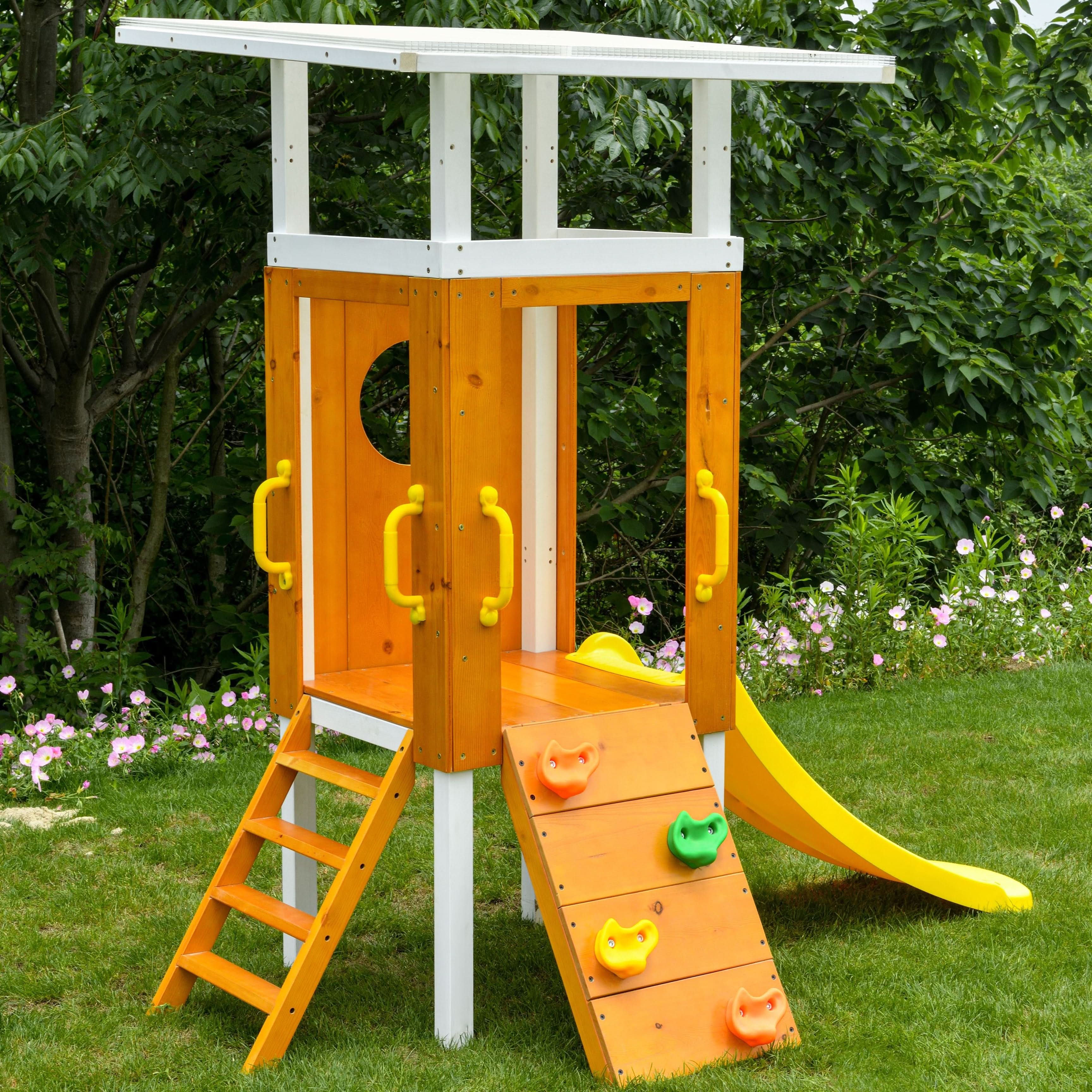 Forest Small Outdoor Toddler Swing Set | Compact Wooden Swing Frame for Babies & Kids - Image 12