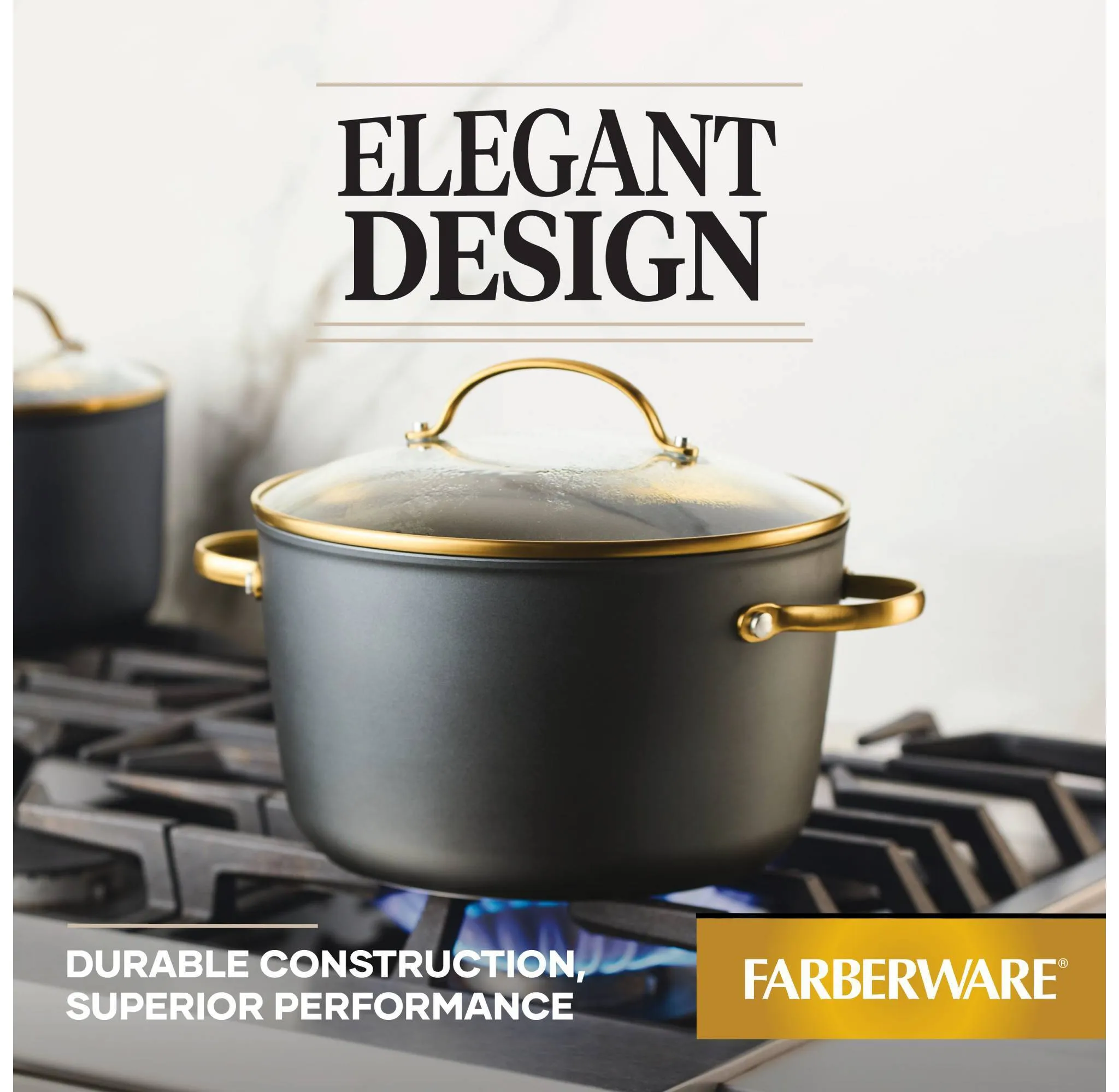 Forged Induction 8pc Ceramic Nonstick Cookware Set - Image 4