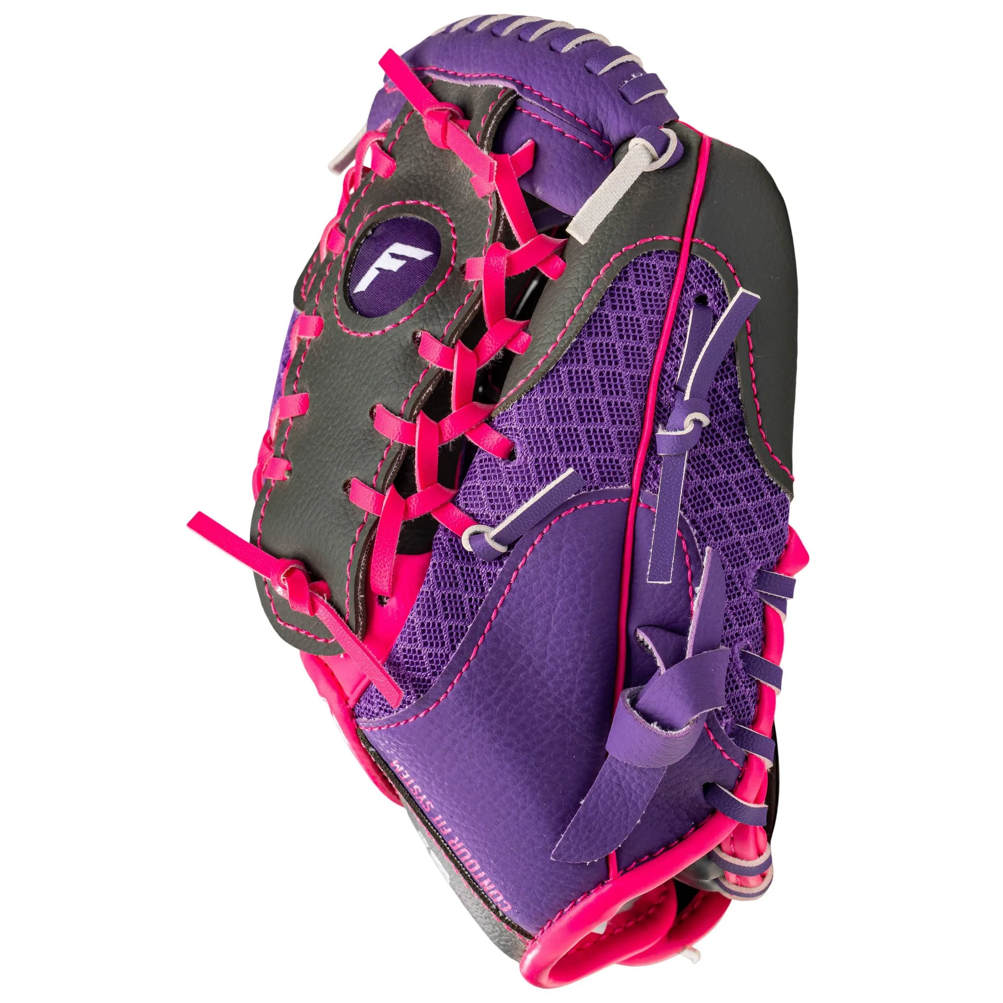 Franklin Sports 9.5'' Meshtek Glove with Ball - Purple/Pink - Image 3