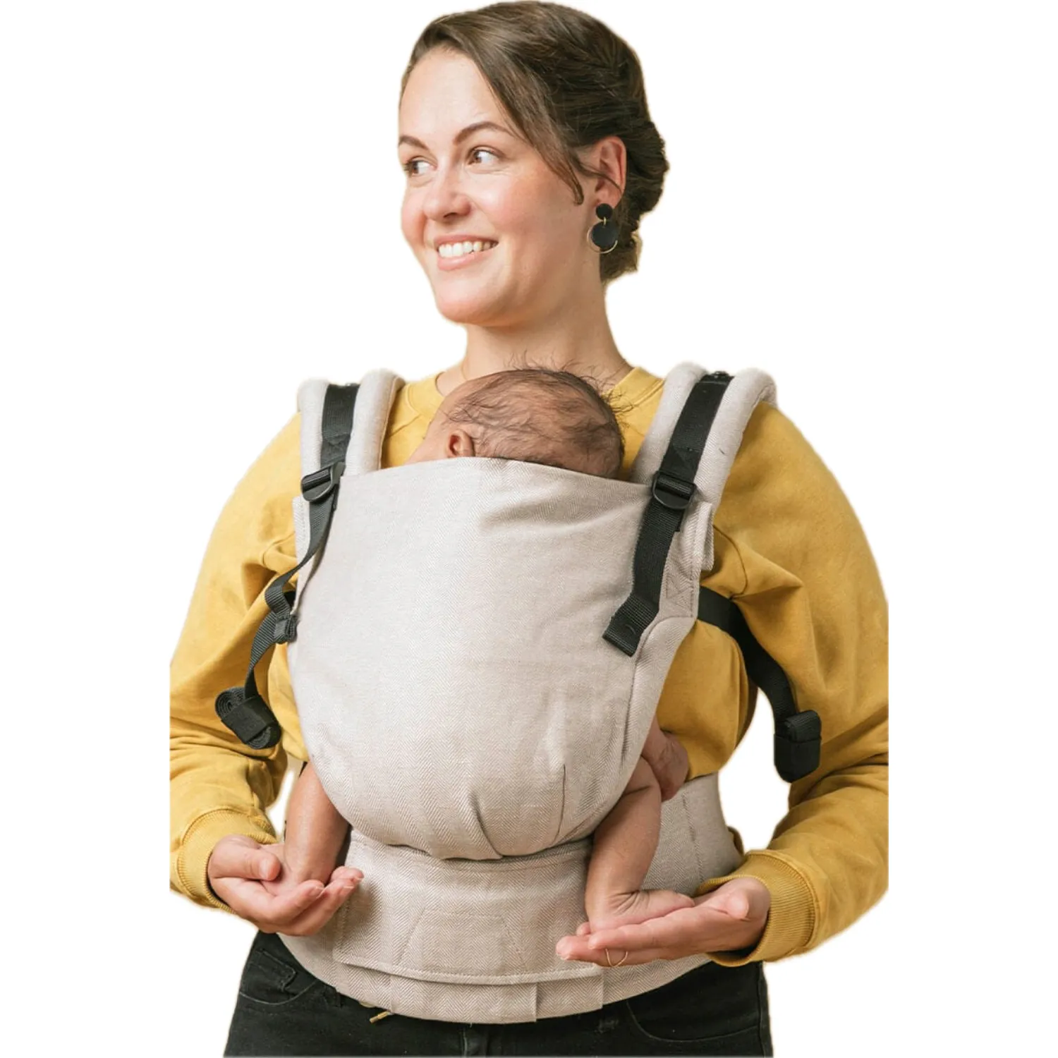 Free-to-Grow Baby Carrier, Linen - Sand - Image 2