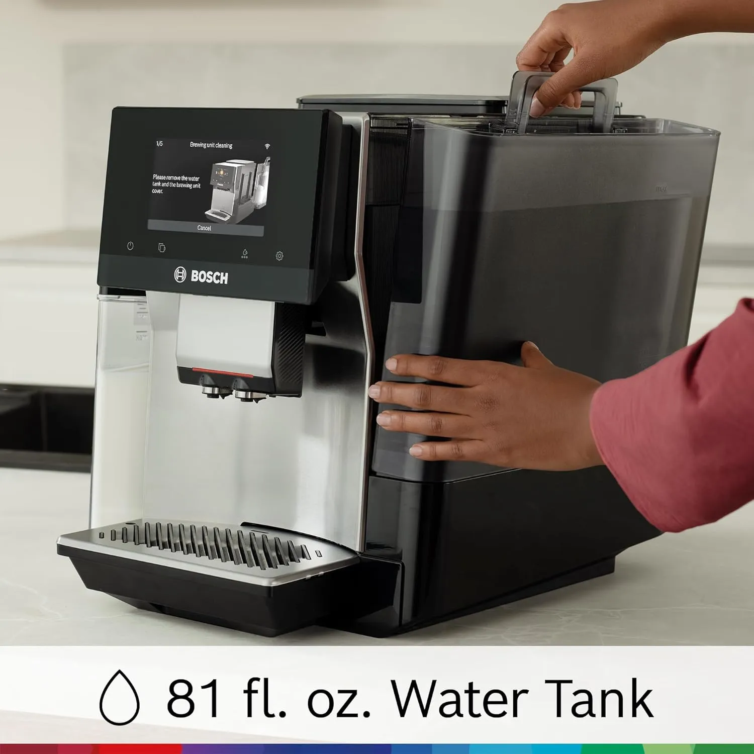Fully Automatic Espresso and Coffee Machine - Stainless Steel - Image 4