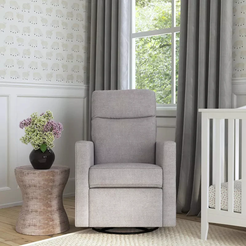 Gabby Pillowback Swivel Glider - Misty Gray - Image 5