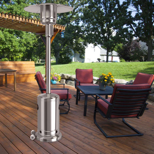 Garden Propane Standing LP Gas Steel Accessories Heater-Silver - Image 6