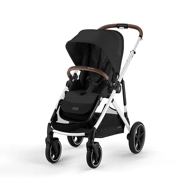 Gazelle S 2 Stroller - Silver Frame with Moon Black Seat - Image 4