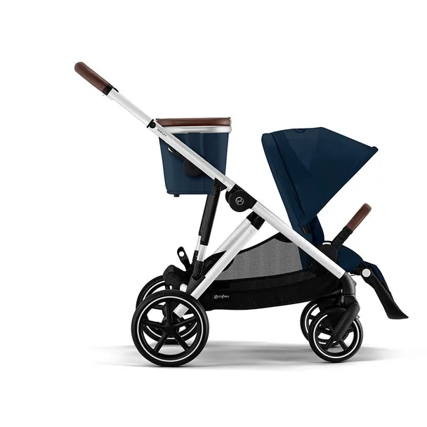 Gazelle S 2 Stroller - Silver Frame with Ocean Blue Seat - Image 3