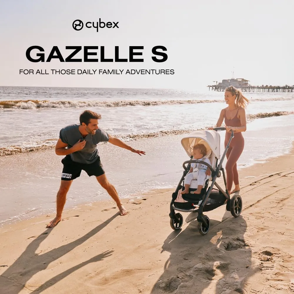 Gazelle S 2 Stroller - Silver Frame with Ocean Blue Seat - Image 5