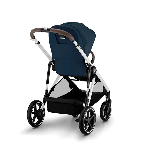 Gazelle S 2 Stroller - Silver Frame with Ocean Blue Seat - Image 8