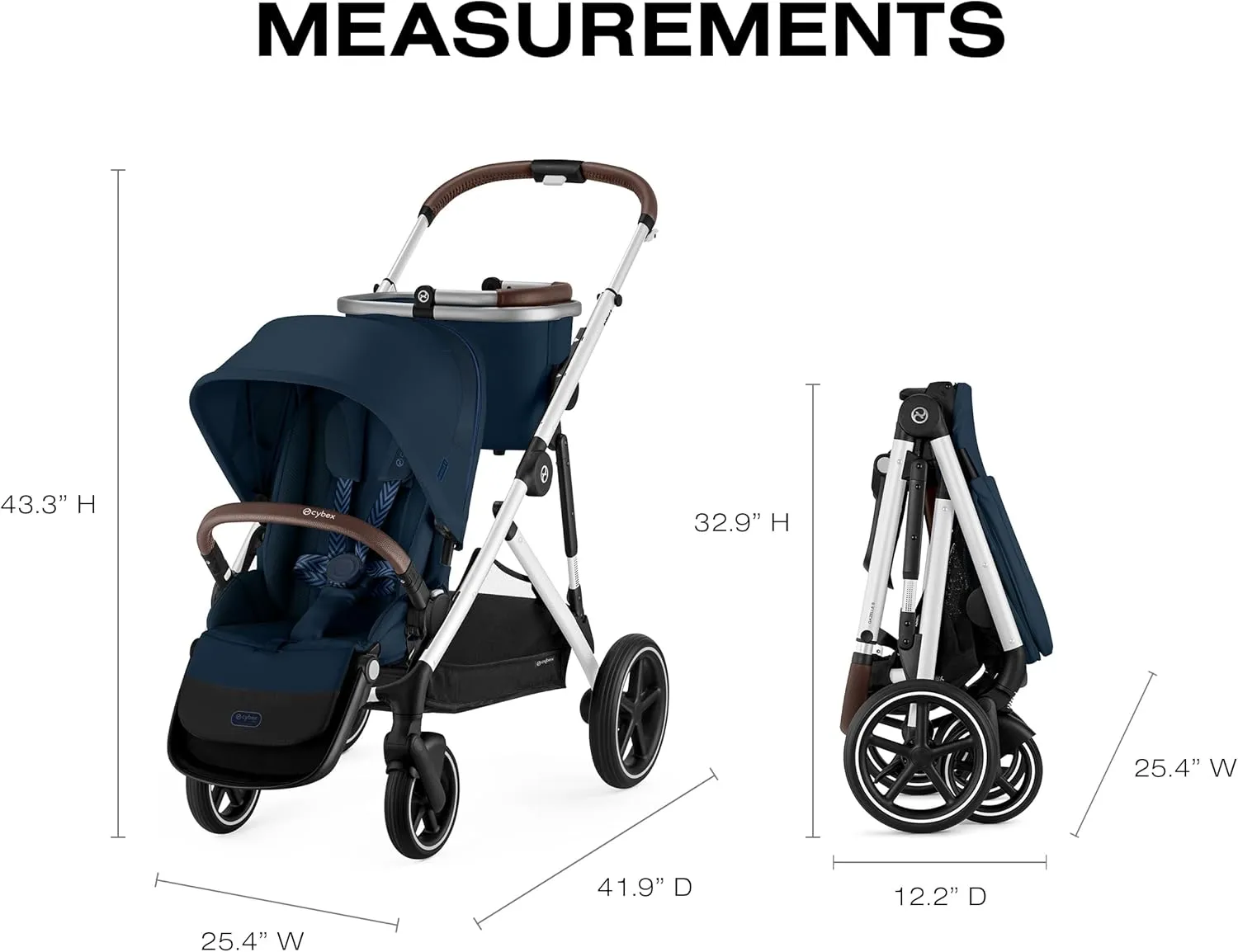 Gazelle S Stroller - Ocean Blue - Image 4