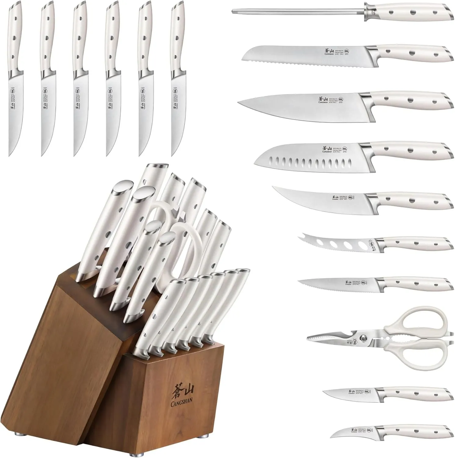 German Steel Forged 17-Piece Knife Block Set - Image 3