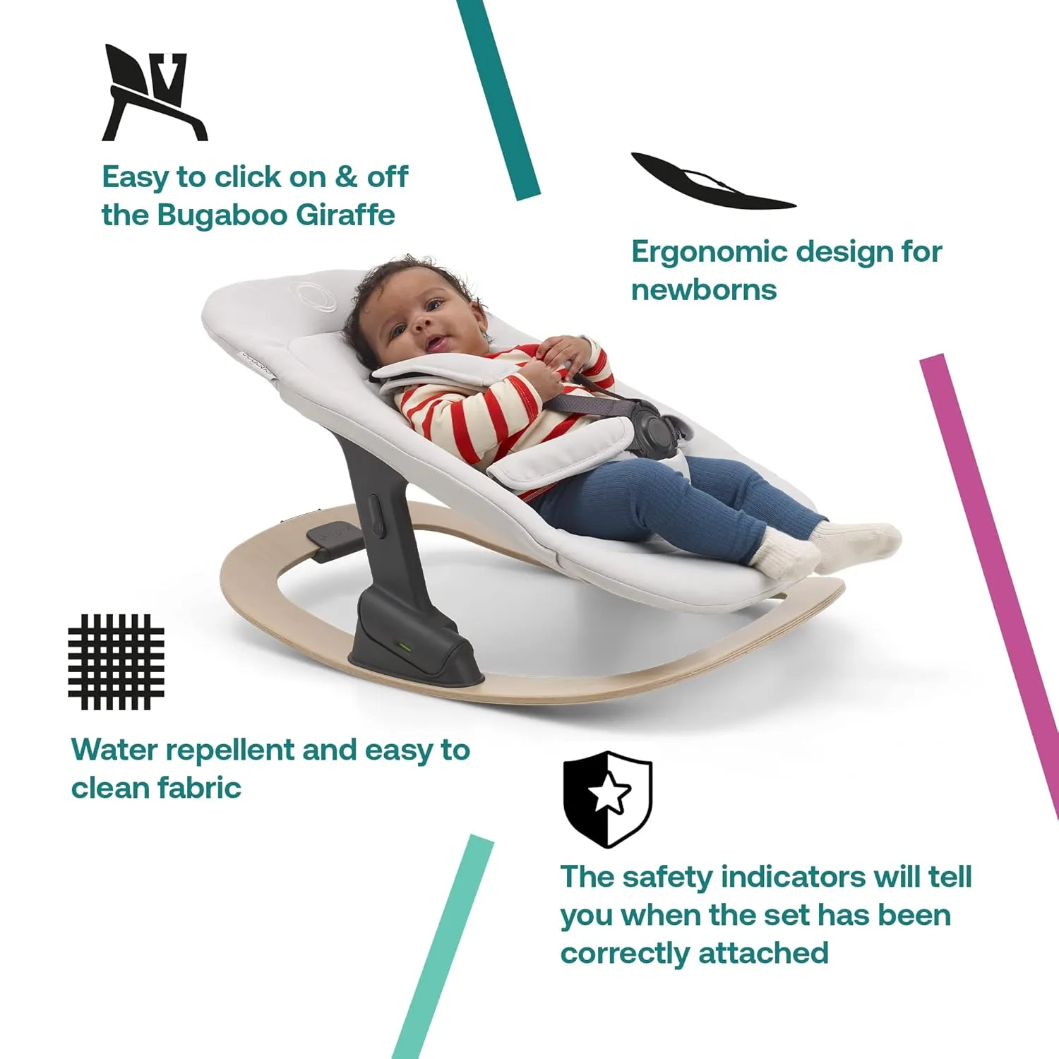 Giraffe Newborn Set Attachment for High Chair - Polar White - Image 8