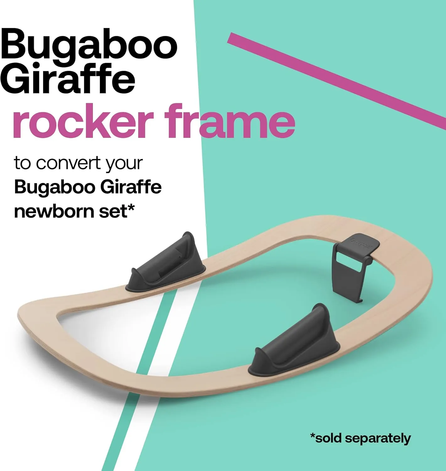 Giraffe Rocker Frame - Natural Wood - Image 3