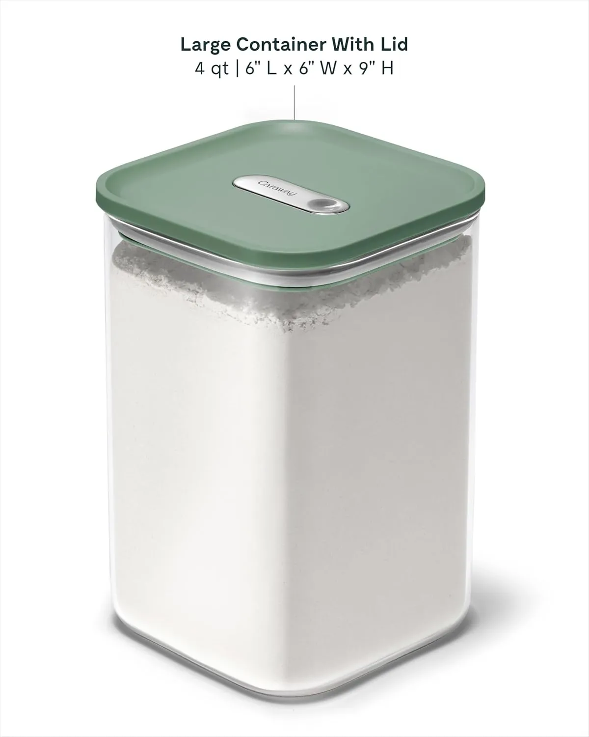 4.3 Qt Glass Container - Sage - Image 5