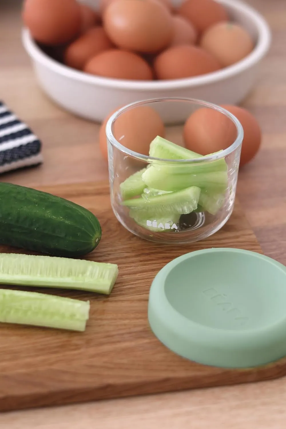 Glass Baby Food Jars - Sage Green - Image 4