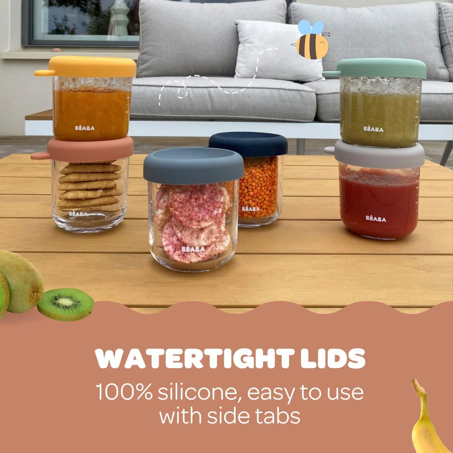 Glass Baby Food Storage Containers - Sage - Image 5