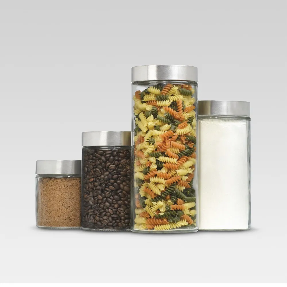 Glass Cylinder Canister Set of 4 - Image 2