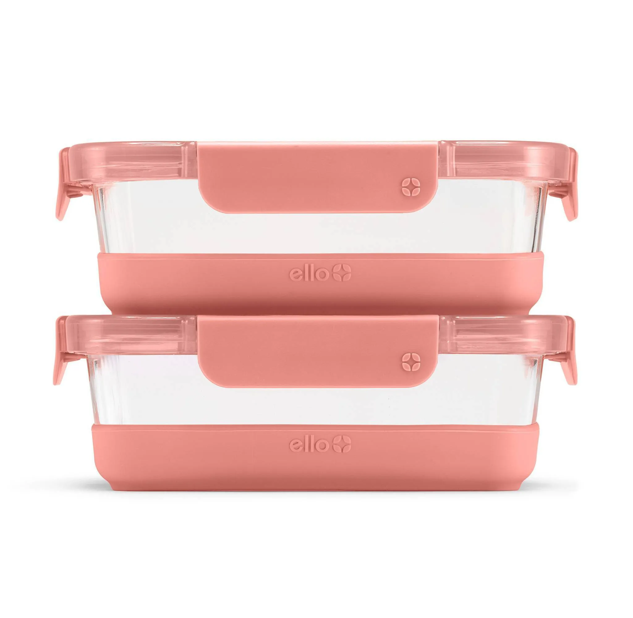 Glass Food Storage Container Set - Terracotta Orange