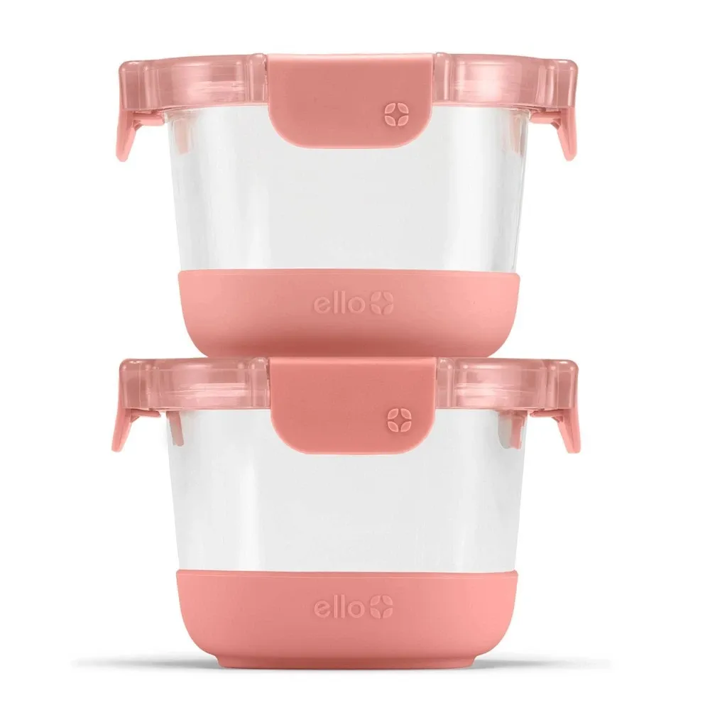 Glass Food Storage Container Set - Terracotta Orange